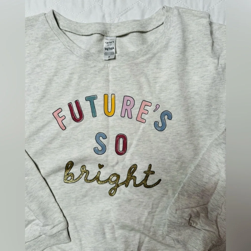 Carters‎ kid future so bright crewneck sweatshirt